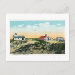 View of Race Point Coast Guard Station Postcard