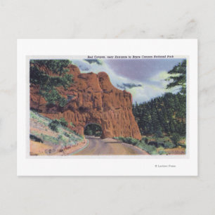 View of Red Canyon, near Park Entrance Postcard
