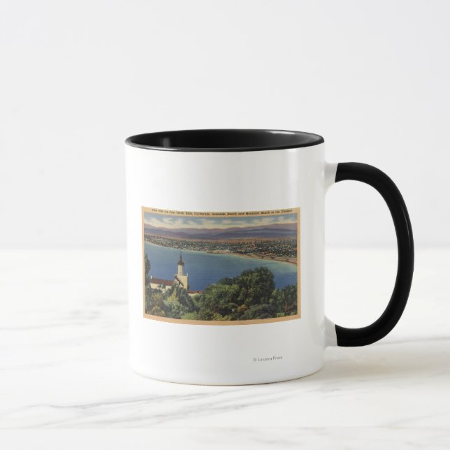 View of Redondo & Hermosa Beaches, California Mug (Right)