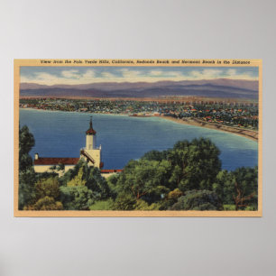 View of Redondo & Hermosa Beaches, California Poster