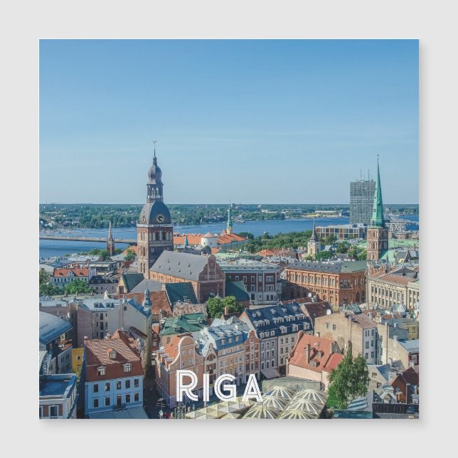 View of Riga city center from above Magnet (Front)