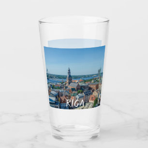 View of Riga city centre from above Glass
