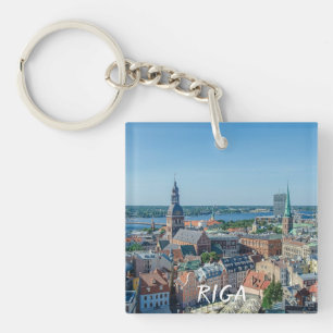 View of Riga city centre from above Key Ring