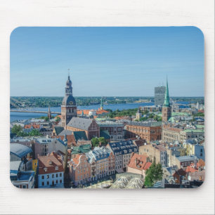 View of Riga city centre from above Mouse Pad
