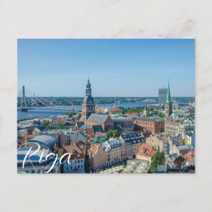 View of Riga city centre from above Postcard