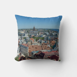View of Riga old town from above Cushion