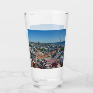 View of Riga old town from above Glass
