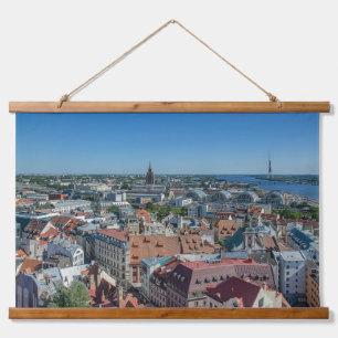 View of Riga old town from above Hanging Tapestry