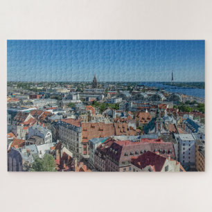 View of Riga old town from above Jigsaw Puzzle