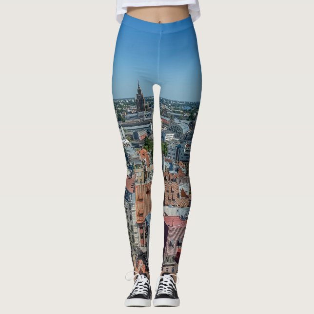 View of Riga old town from above Leggings (Front)