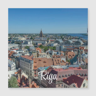 View of Riga old town from above Magnet