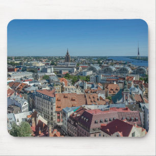View of Riga old town from above Mouse Pad