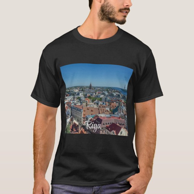 View of Riga old town from above T-Shirt (Front)