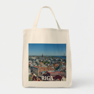 View of Riga old town from above Tote Bag
