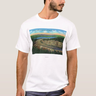View of Rock Cut on Cadillac Mt Viewing Eagle T-Shirt