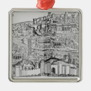 View of Rome, 1493 Metal Tree Decoration
