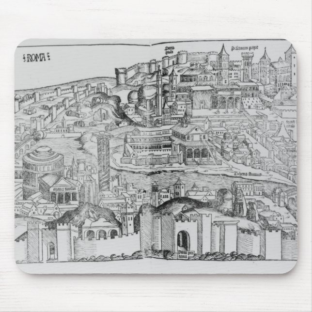 View of Rome, 1493 Mouse Pad (Front)