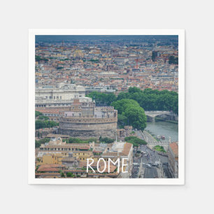 View of Rome historic city center from above Napkin