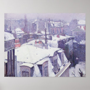 View of Roofs or Roofs under Snow, 1878 Poster