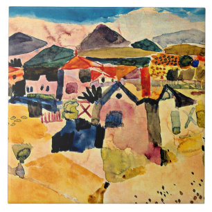 View of Saint Germain, Paul Klee, Ceramic Tile