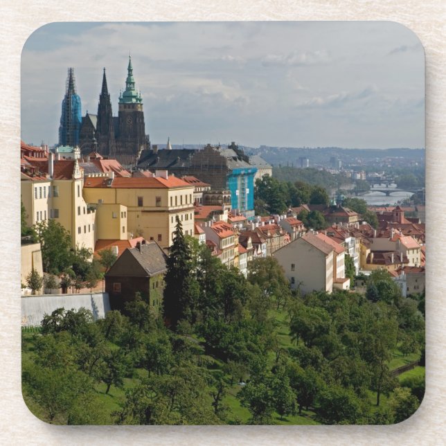 View of Saint Vitus's Cathedral, Prague, Czech Coaster (Front)
