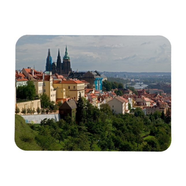 View of Saint Vitus's Cathedral, Prague, Czech Magnet (Horizontal)