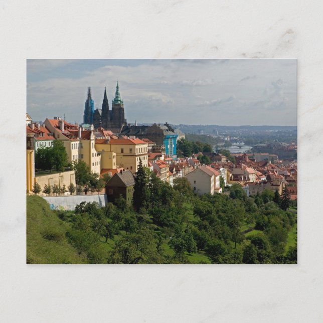 View of Saint Vitus's Cathedral, Prague, Czech Postcard (Front)