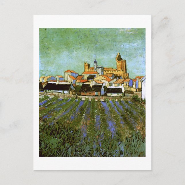 View of Saintes-Maries (F416) Van Gogh Fine Art Postcard (Front)