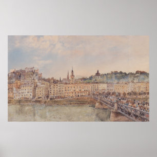 View of Salzburg (by Rudolf von Alt) Poster