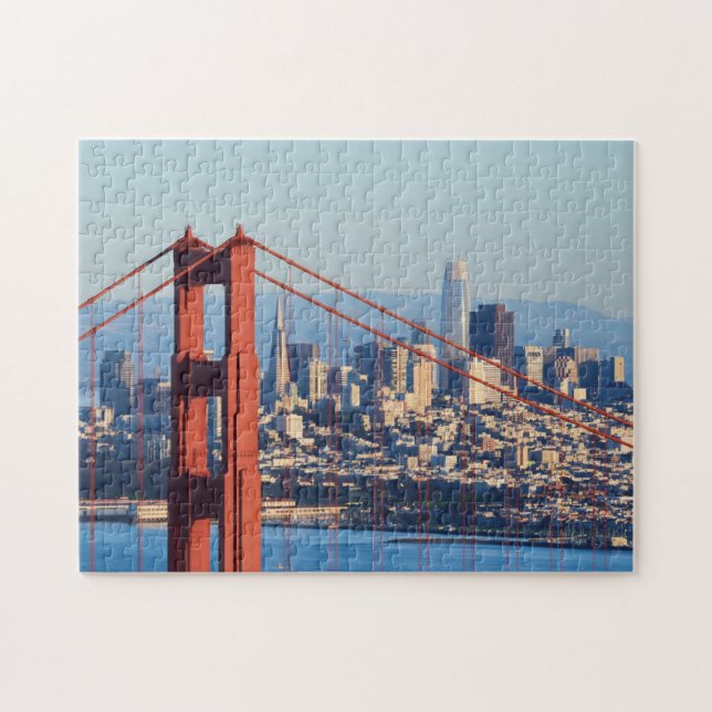 View of San Francisco Through Golden Gate Bridge Jigsaw Puzzle (Horizontal)