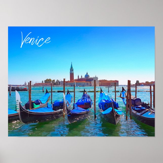 View of San Giorgio Maggiore Island Venice Italy Poster (Front)