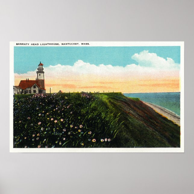 View of Sankaty Head Lighthouse Poster (Front)