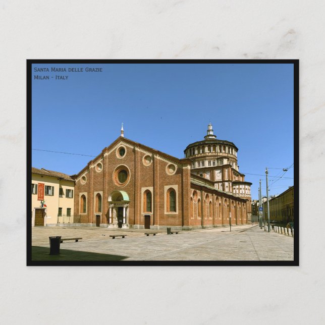 View of Santa Maria delle Grazie church - Milan Postcard (Front)