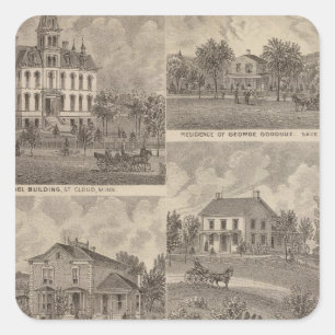 View of Sauk Rapids, Minnesota Square Sticker