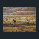 View of Sea at Scheveningen by Vincent van Gogh Postcard<br><div class="desc">View of the Sea at Scheveningen by Vincent van Gogh is a vintage fine art post impressionism maritime painting. A nautical seascape scene with a beach, people and sailboats in the ocean at Scheveningen, Holland. About the artist: Vincent Willem van Gogh (1853 -1890) was one of the most famous Post...</div>