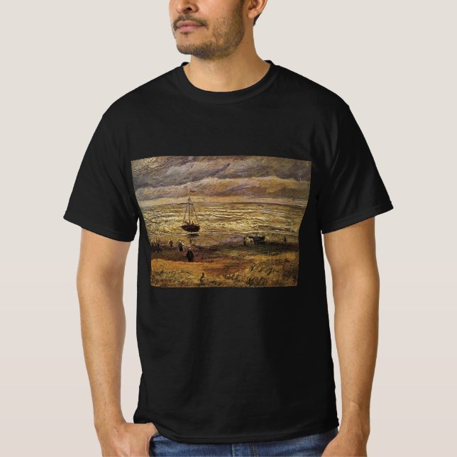 View of Sea at Scheveningen by Vincent van Gogh T-Shirt (Front)