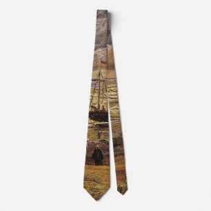View of Sea at Scheveningen by Vincent van Gogh Tie