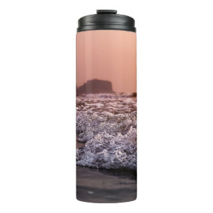 VIEW OF SEASHORE DURING SUNSET THERMAL TUMBLER