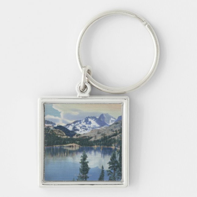 View of Shadow Lake, Sierra Nevada Mountains Key Ring (Front)