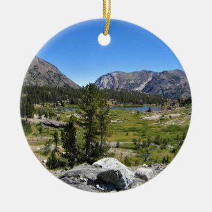 View of Shell Lake, Tioga Pass, CA Ceramic Ornament