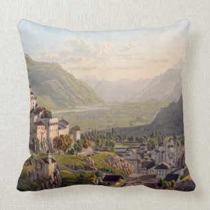 View of Sion, illustration from 'Voyage Pittoresqu Cushion