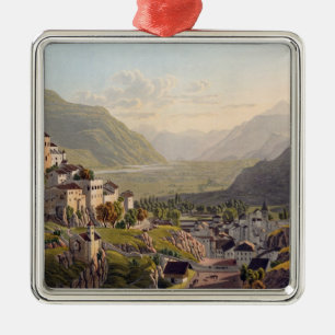 View of Sion, illustration from 'Voyage Pittoresqu Metal Tree Decoration