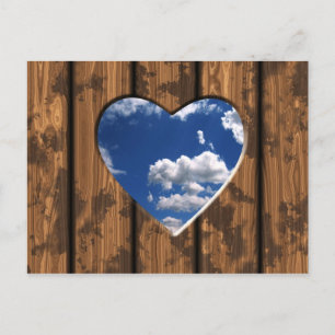 View of Sky through Heart Shaped Hole Postcard