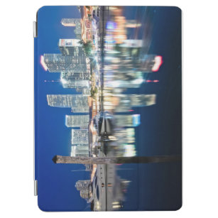 View of skyline with reflection in water, Miami iPad Air Cover