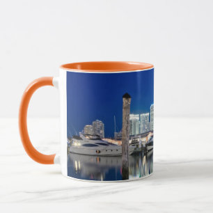 View of skyline with reflection in water, Miami Mug