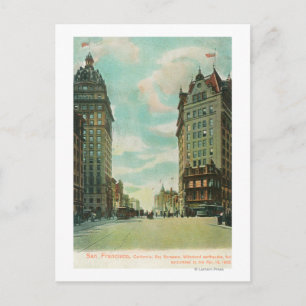 View of Skyscrapers that Survived 1906 Postcard