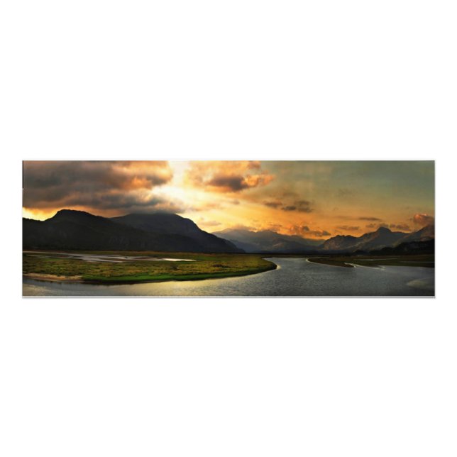 View of Snowdonia from Portmadog Photo Print (Front)