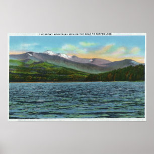 View of Snowy Mts from the Tupper Lake Road Poster
