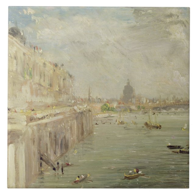 View of Somerset House Terrace and St. Paul's, fro Ceramic Tile (Front)