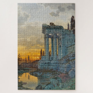 View of Southern Italy with Ancient Roman Ruins Jigsaw Puzzle